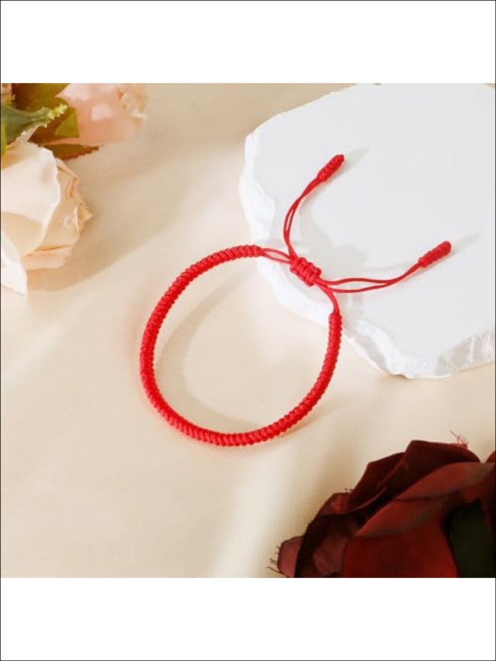 Adjustable Red String Kabbalah Bracelet Handcrafted Rope Stackable - Picture 4 of 6